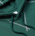 Pop Trading Company - Logo-Print Fleece-Back Cotton-Jersey Hoodie - Men - Dark green