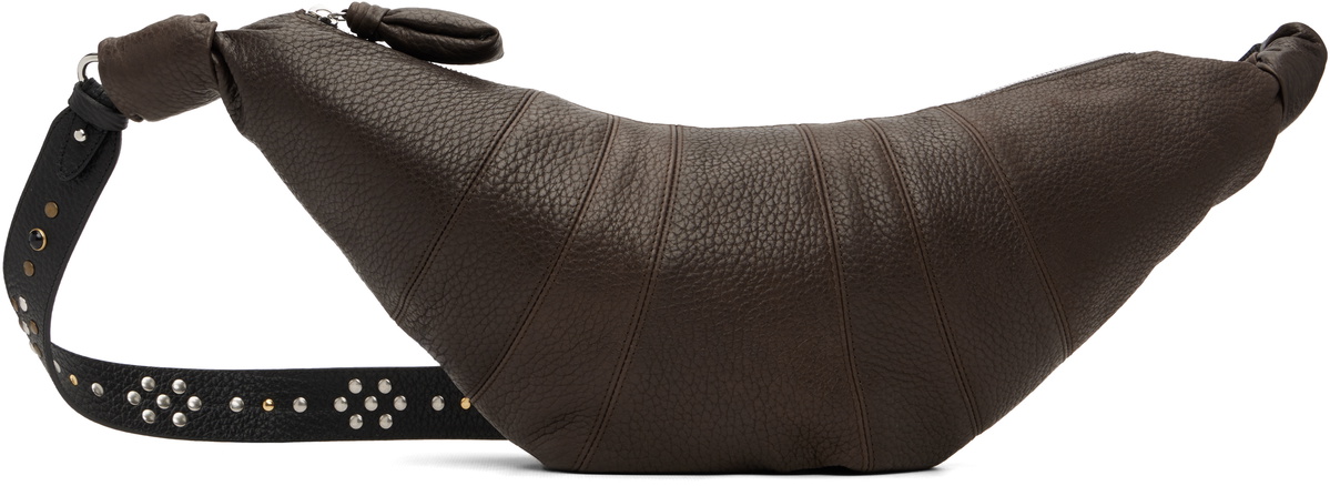 LEMAIRE Brown Western Studs Medium Croissant Bag