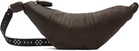 LEMAIRE Brown Western Studs Medium Croissant Bag