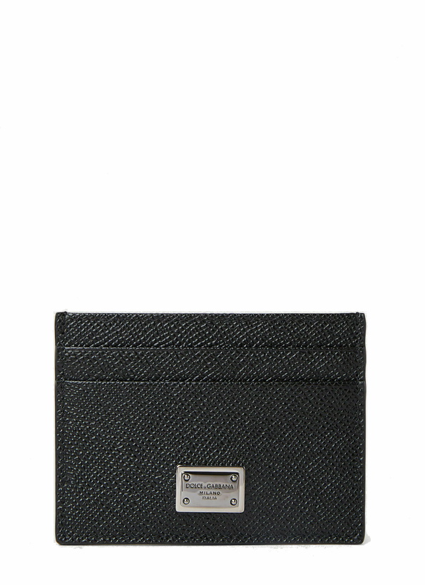 Photo: Dolce & Gabbana - St Dauphine Logo Plaque Card Holder in Black