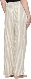 Tekla White Striped Pyjama Pants