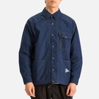 and wander Men's Cordura Cotton Ripstop Shirt Jacket in Blue