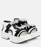 Cecilie Bahnsen - May embellished jacquard sandals