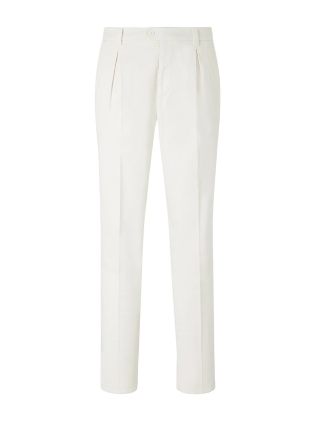 Photo: Brunello Cucinelli - Straight-Leg Cotton-Blend Golf Trousers - White