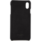 Saint Laurent Black Leather Monogramme iPhone XS Max Case