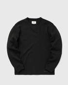 Snow Peak Dry Waffle Long Sleeve T Shirt Black - Mens - Longsleeves