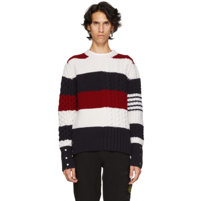 Thom Browne Multicolor Funmix Four Bar Sweater Thom Browne