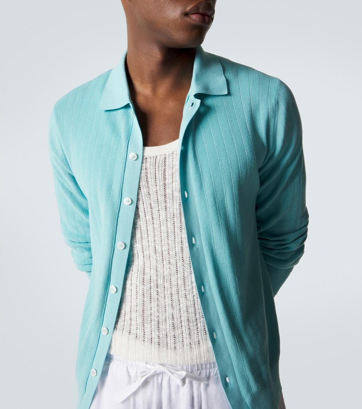 Fedeli Matheus ribbed-knit cotton cardigan