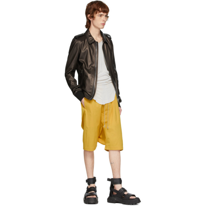 Rick Owens Yellow Ricks Pods Shorts Rick Owens