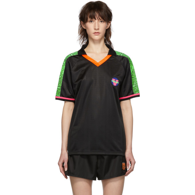 Photo: Versace Underwear Black 80s Football Jersey T-Shirt