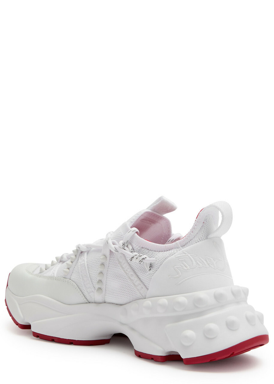 Christian Louboutin Trailnrun Panelled Mesh-knit Sneakers White
