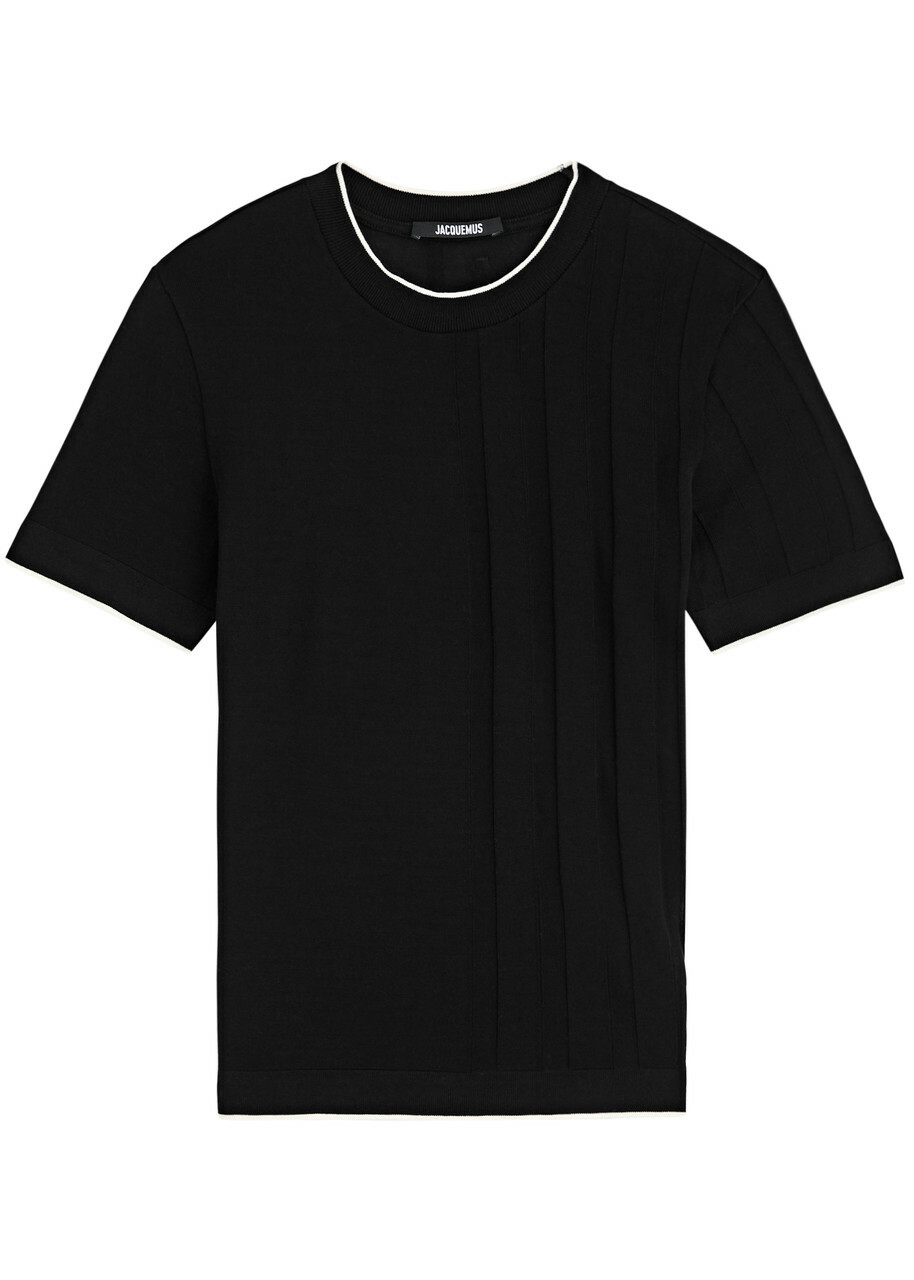 Jacquemus Le T-Shirt Tricot Cotton T-shirt Black