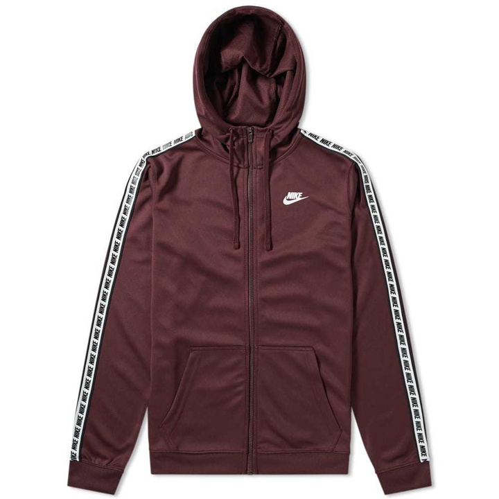 Photo: Nike Repeat Poly Zip Hoody Burgundy Crush & White