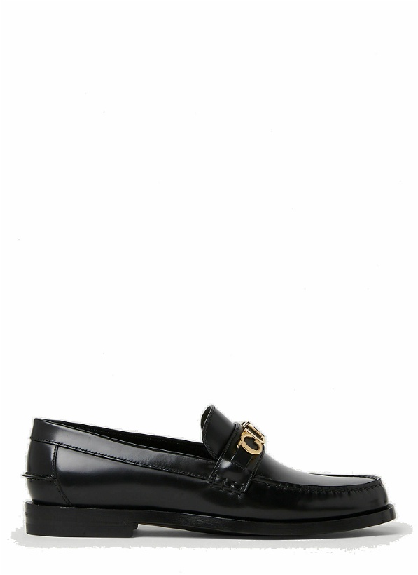 Photo: Logo Plaque Loafers in Black