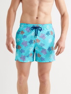 VILEBREQUIN - Moorea Printed Mid-Length Swim Shorts - Blue