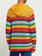MARNI - Striped Crocheted Cotton Hoodie