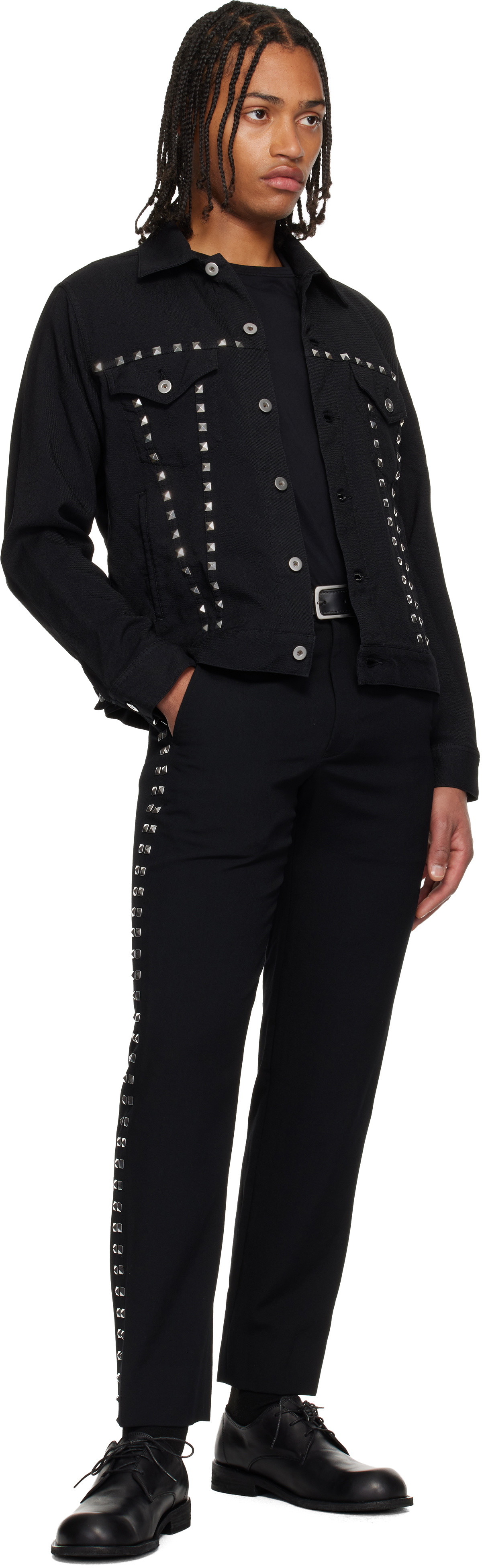 Black Comme des Garçons Black Studded Trousers