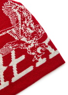 Cherry Los Angeles Flying Cherry Wool and Cashmere-blend Skull cap - Red - One Size