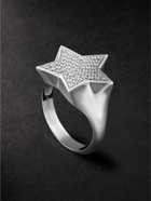 EÉRA - Star White Gold Diamond Ring - Silver