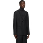 Acne Studios Black Double-Breasted Blazer