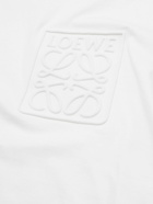 Loewe - Anagram Debossed Cotton-Jersey T-Shirt - White