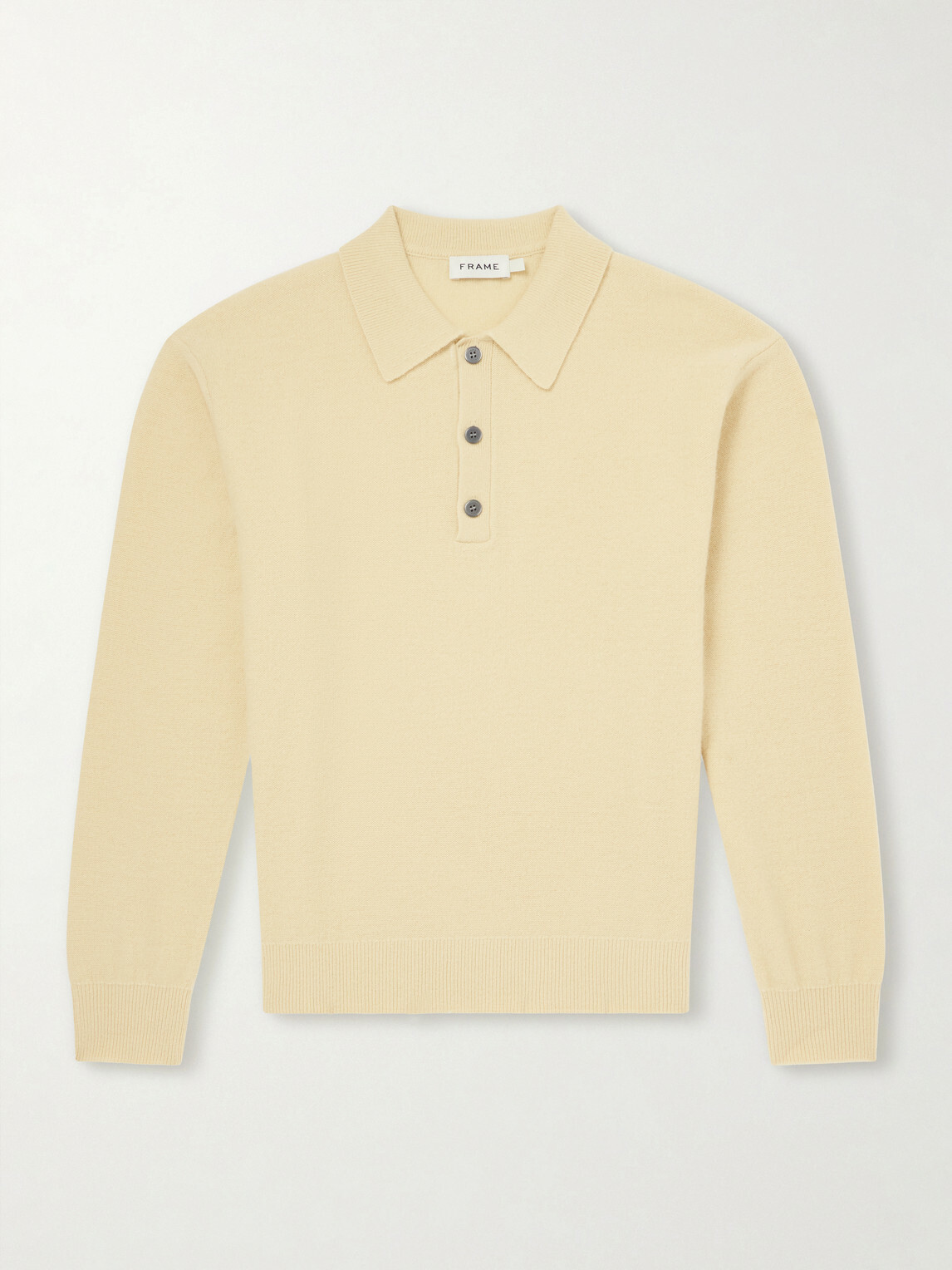 FRAME - Wool Polo Sweater - Yellow