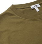 Loewe - Logo-Embroidered Cotton-Jersey T-Shirt - Green