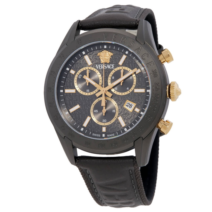 Photo: Versace Chrono Master Quartz Grey Dial Mens Watch VE8R00124