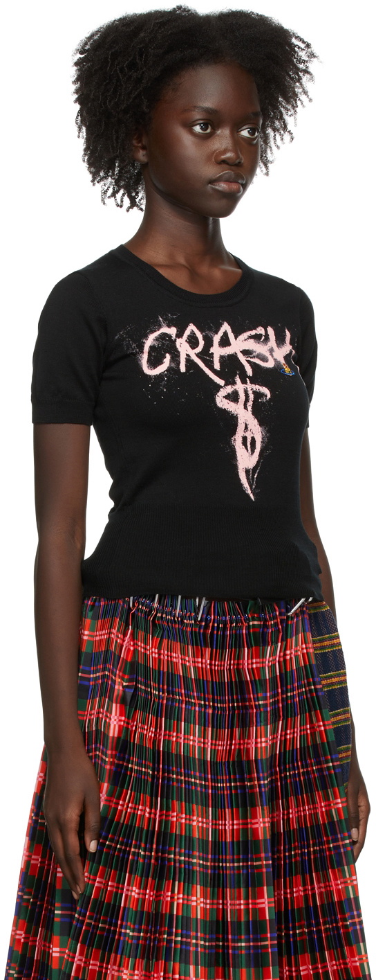 Vivienne Westwood Black 'Crash' Logo T-Shirt