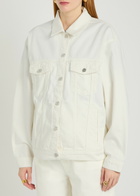 Anine Bing Rory Panelled Denim Jacket Ecru