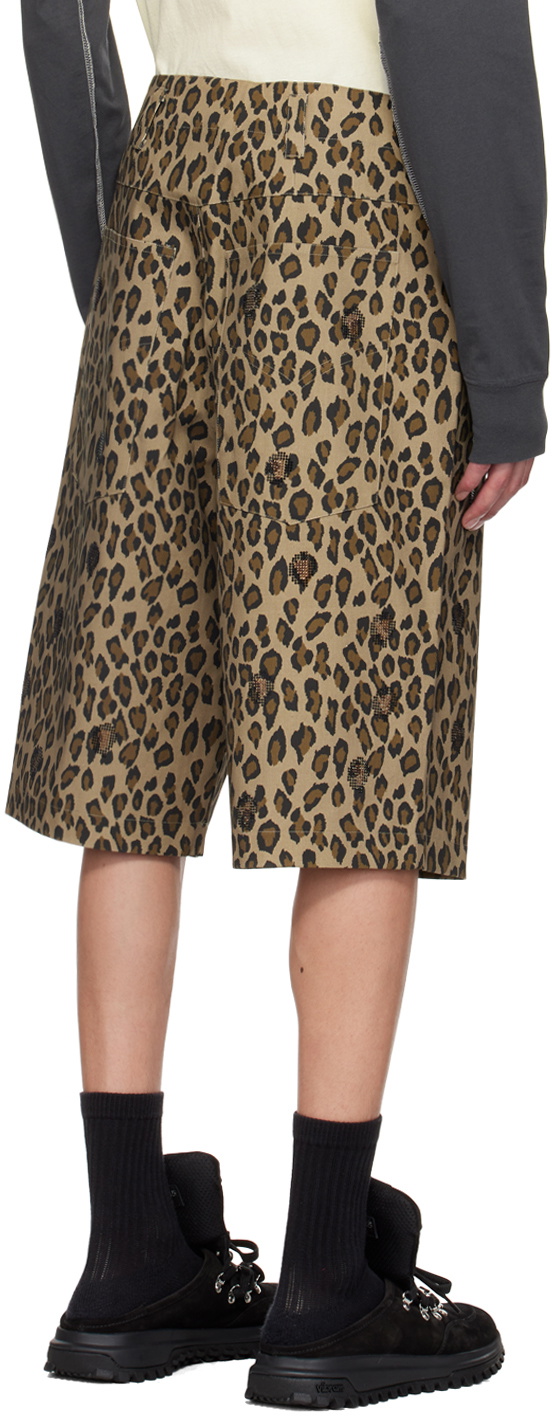BLUEMARBLE Beige & Brown Leopard Shorts