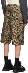 BLUEMARBLE Beige & Brown Leopard Shorts