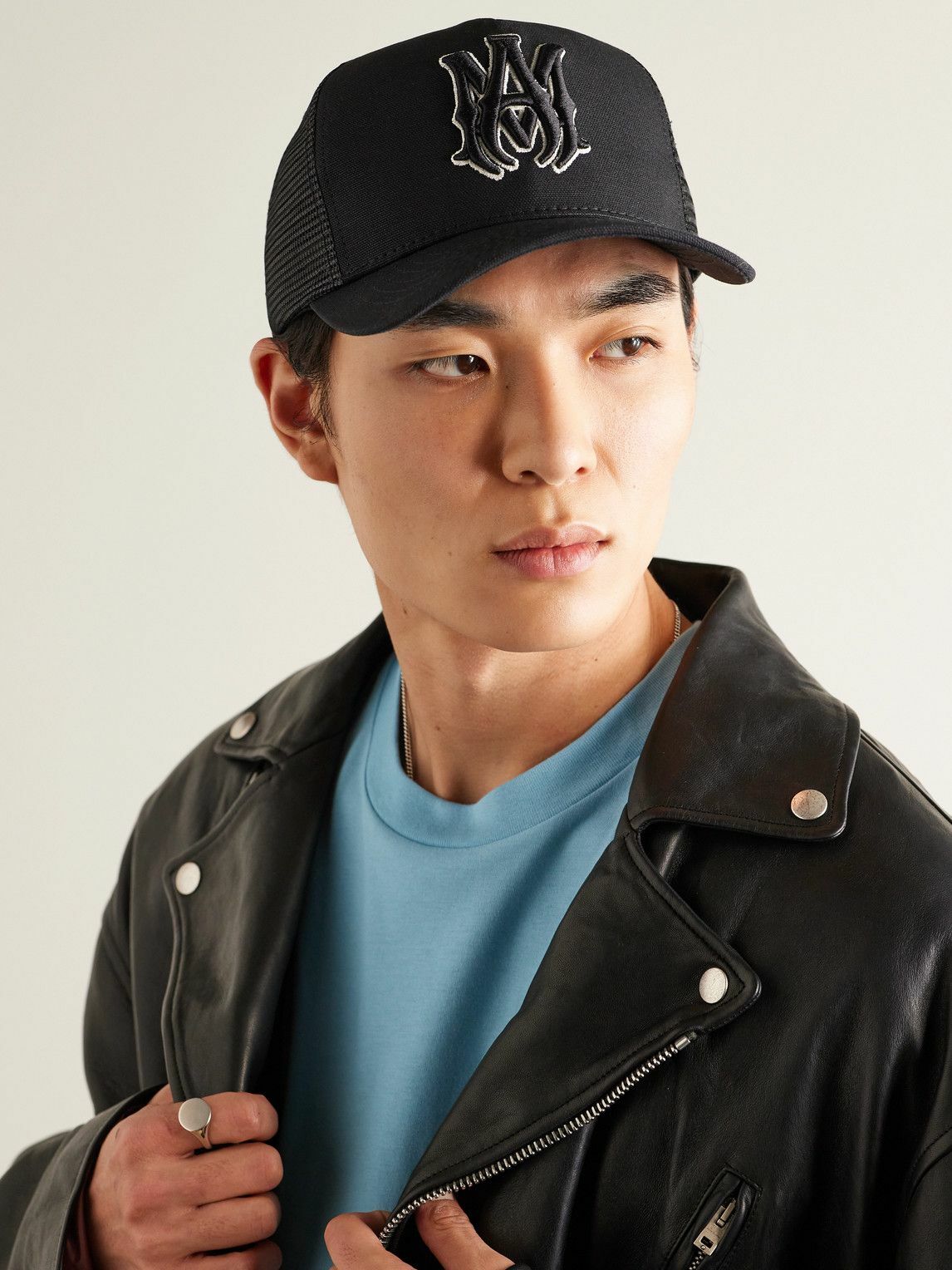 AMIRI キャップ　FULLCANVAS MA HAT AMIRI - MA Logo-Embroidered Cotton-Canvas and Mesh Trucker