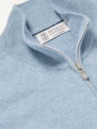 Brunello Cucinelli - Cashmere Half-Zip Sweater - Blue