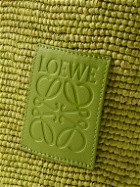 LOEWE - Paula's Ibiza Mini Logo-Debossed Leather-Trimmed Raffia Tote Bag