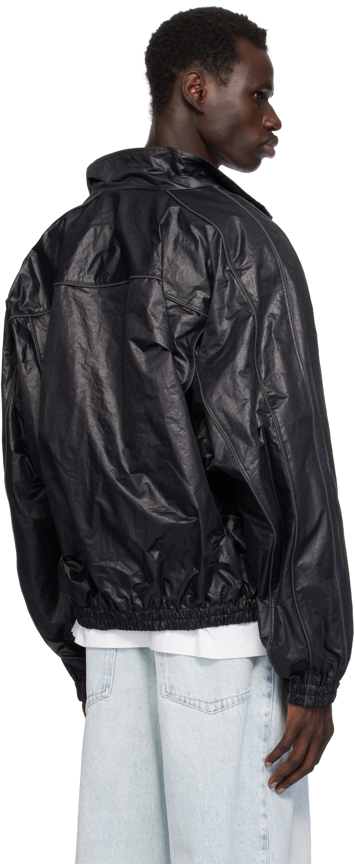 【ALEXANDER WANG】Nylon Track Jacket Alexander Wang Black Piping Track Jacket Alexander Wang
