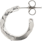The Ouze Silver Peti Raw Sapphire Scatter Hoop Earrings