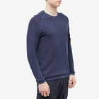 C.P. Company Men's Cotton Crepe Crew Knit in Medieval Blue