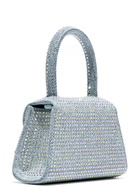 Self-portrait Micro Crystal-embellished Denim top Handle bag - Blue - One Size