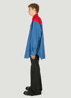 Oversized Colour Block Shirt in Blue