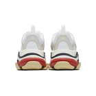 Balenciaga White and Red Triple S Sneakers