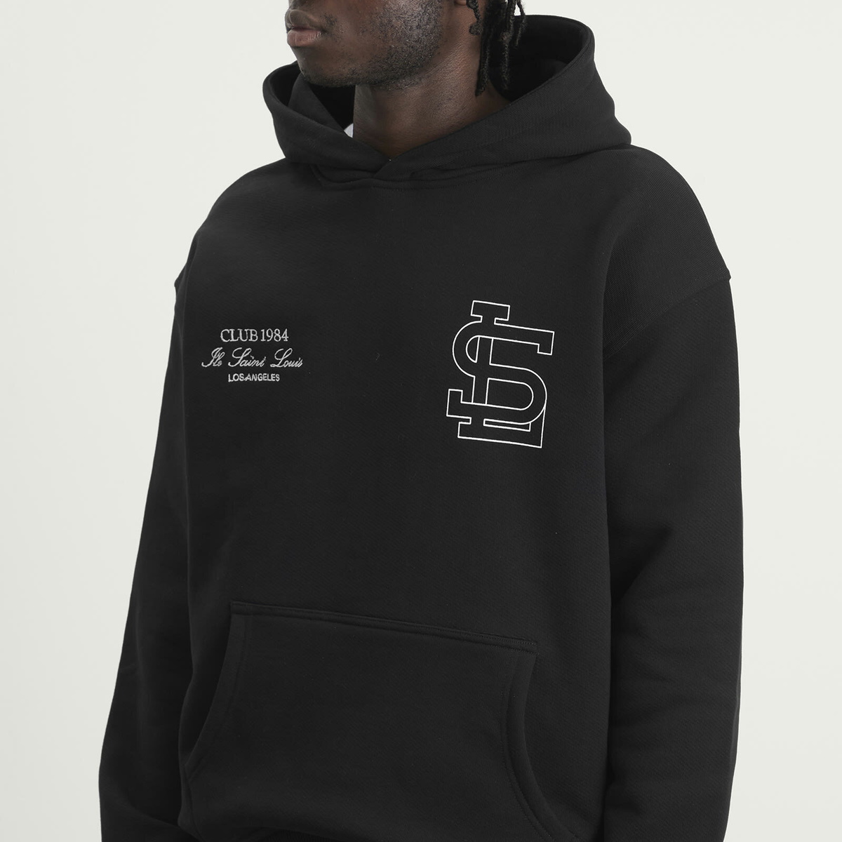 Club 1984 Men's Sl Athletics Hoodie in Black
