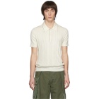 Wales Bonner Off-White Textured Knit Polo