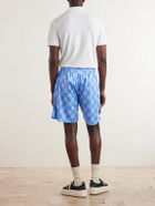 NAHMIAS - Scribble Straight-Leg Printed Jersey Shorts - Blue