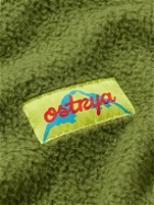 OSTRYA - Throwing Fits Bluebird Logo-Appliquéd Fleece Half-Zip Sweatshirt - Green
