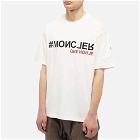 Moncler Grenoble Men's Hashtag Logo T-Shirt in White