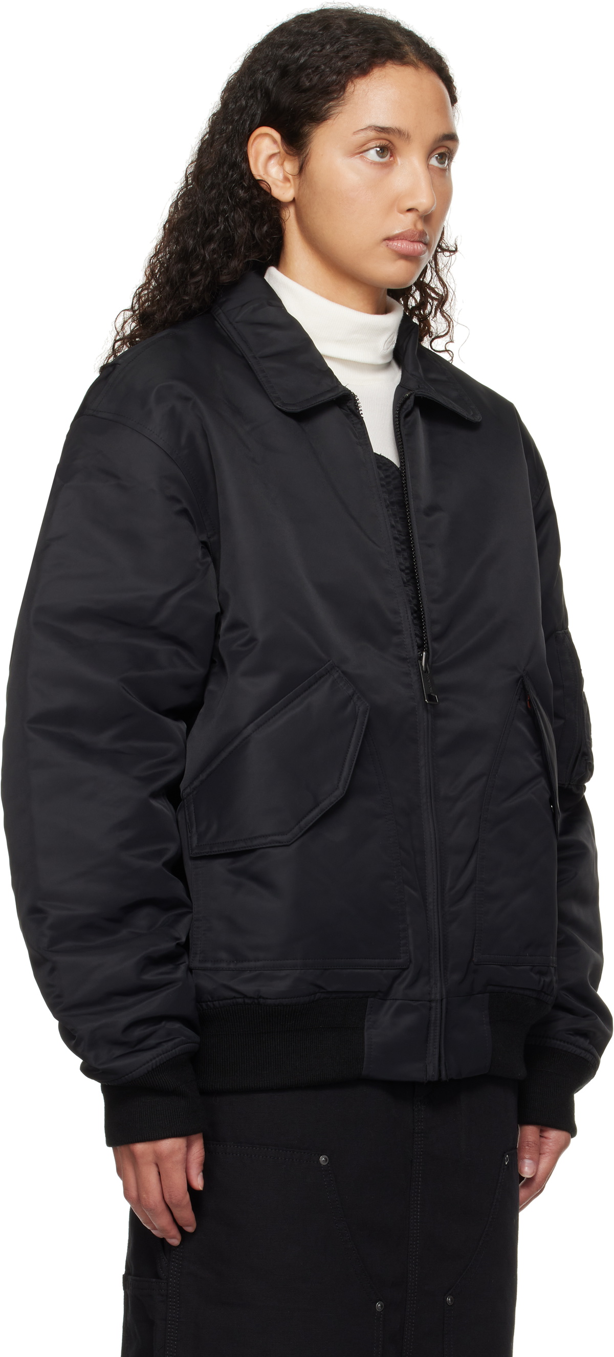 Carhartt Work In Progress Black Olten Bomber Jacket Carhartt WIP