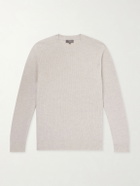 N.PEAL - English Rib Cashmere Sweater - Gray