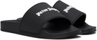 Palm Angels Black Logo Pool Slides
