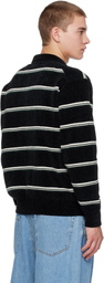 Solid Homme Black Knit Cardigan